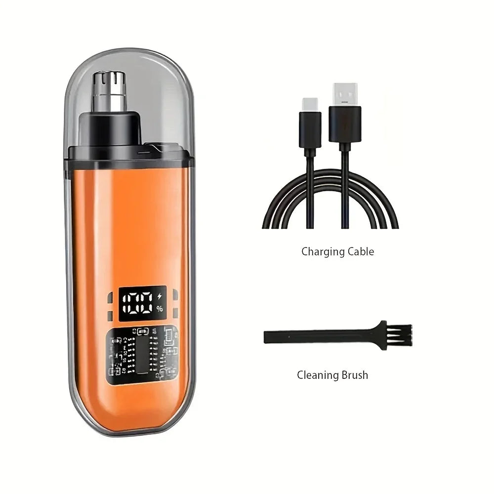 Nose Ear Hair Trimmer for Men - USB C Rechargeable Portable Fast Charge, Compact Grooming Kit