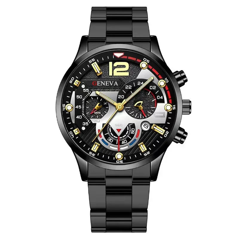 Fashion Mens Watches Luxury Quartz Wristwatch Calendar Luminous Clock Men Business Casual Steel Watch Reloj Hombre Часы Мужские