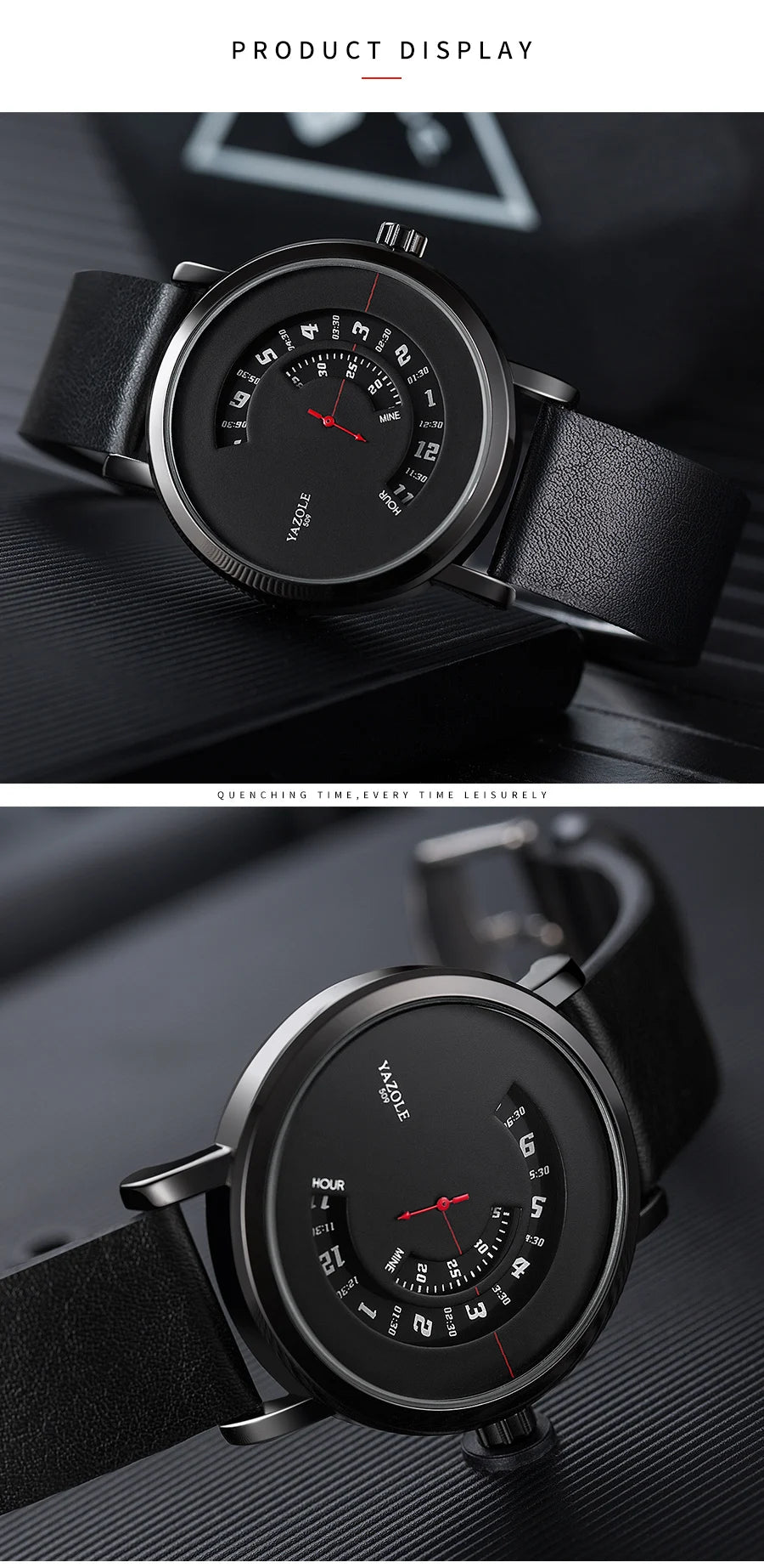 UTHAI CQ57 Men's Quartz Watch, Watch Leather Strap, Sports, Business, Leisure, Waterproof Top Brand, Simple Men's Watch