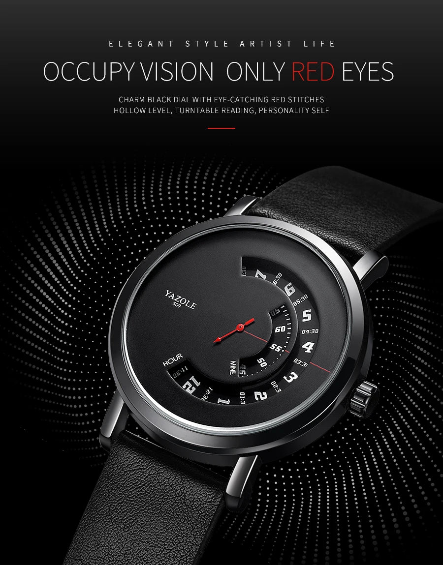 UTHAI CQ57 Men's Quartz Watch, Watch Leather Strap, Sports, Business, Leisure, Waterproof Top Brand, Simple Men's Watch