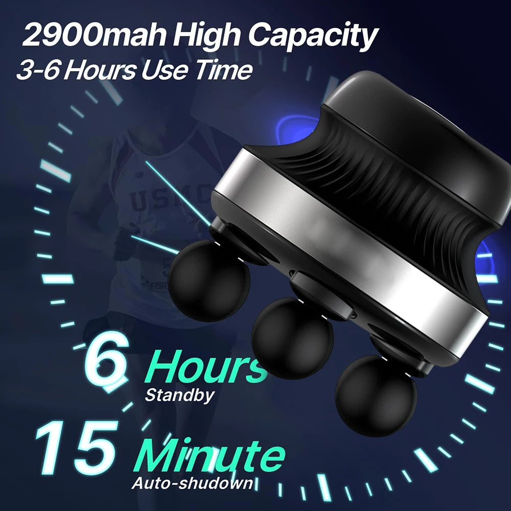 4-Heads Electric Muscle Massager Fascia Gun High-Frequency Vibration Massage Gun Deep Tissue Massage For Body Myofascial Release