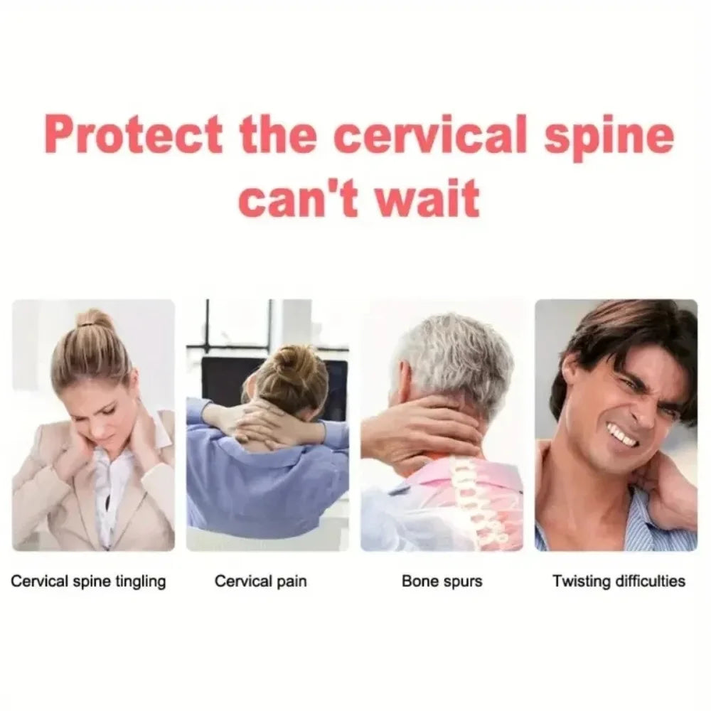 Self-Heating Magnetic Neck Medium Soft Portable Cervical Pillow with Spontaneous Heat Therapy for Tingling, Pain