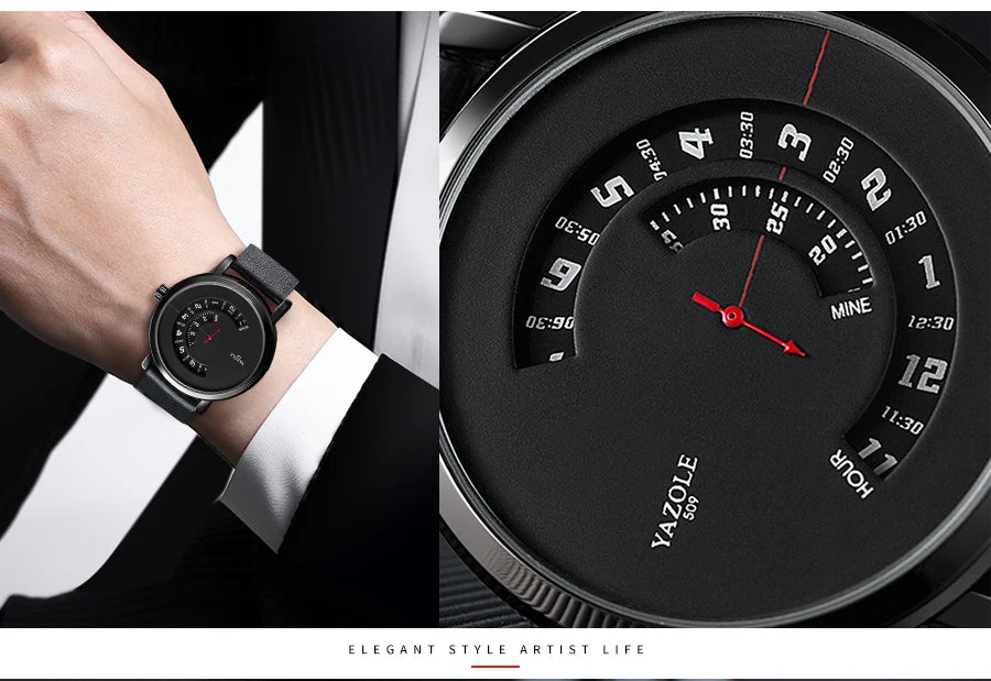 UTHAI CQ57 Men's Quartz Watch, Watch Leather Strap, Sports, Business, Leisure, Waterproof Top Brand, Simple Men's Watch
