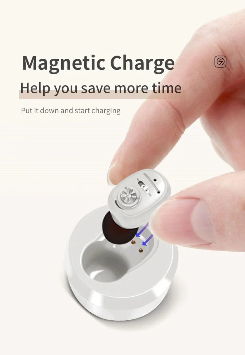 Rechargeable Hearing Aid Digital CIC Hearing Aids High Power Sound Amplifier Invisible Mini Earphone For Deafness audifonos