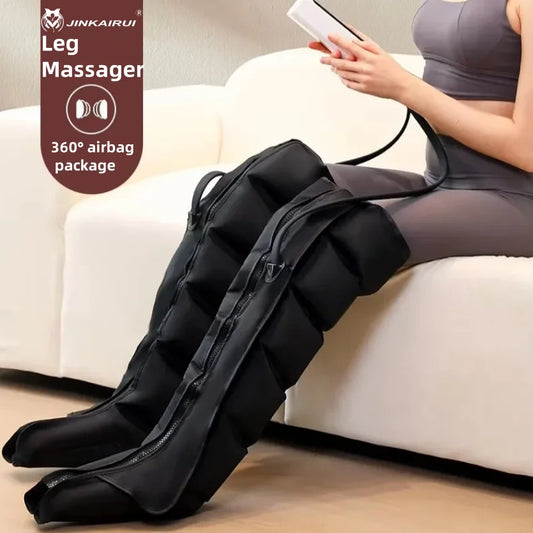 Jinkairui Electric Air Pressure Leg Massager Kneading Squeeze Deep Relaxation Calf Foot with Remote Control