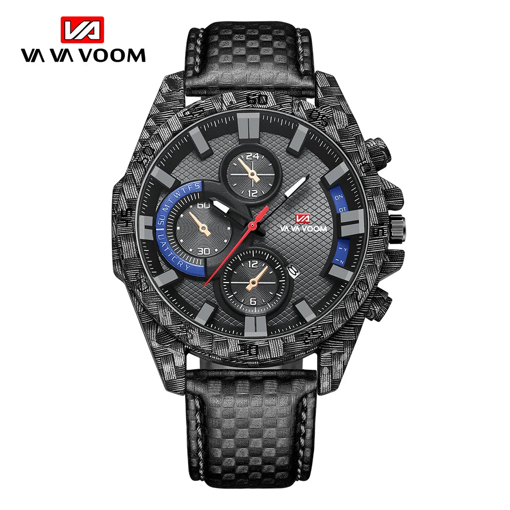 2023 New Famous Brand Luxury Business Sports Fashion Creative Leather Quartz Calendar 3ATM Waterproof Pilot Series Mens Watches