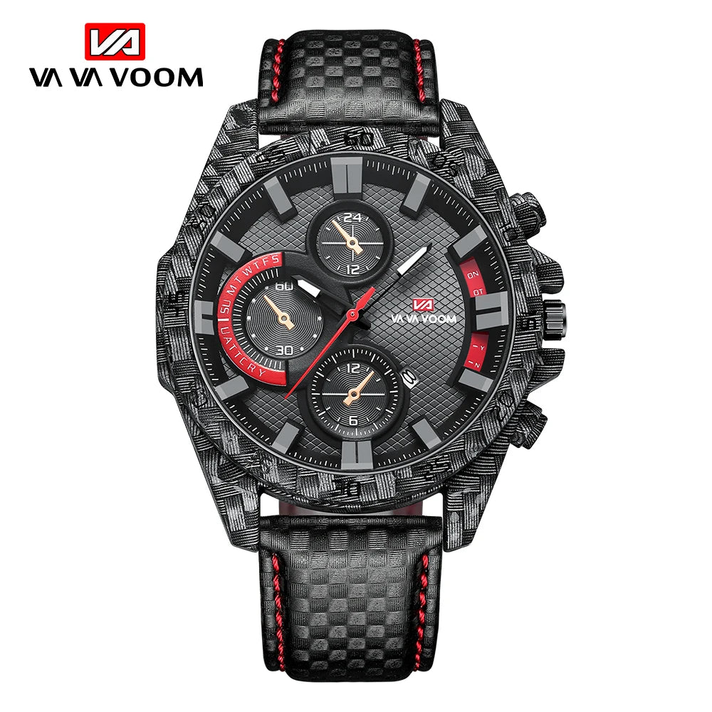 2023 New Famous Brand Luxury Business Sports Fashion Creative Leather Quartz Calendar 3ATM Waterproof Pilot Series Mens Watches