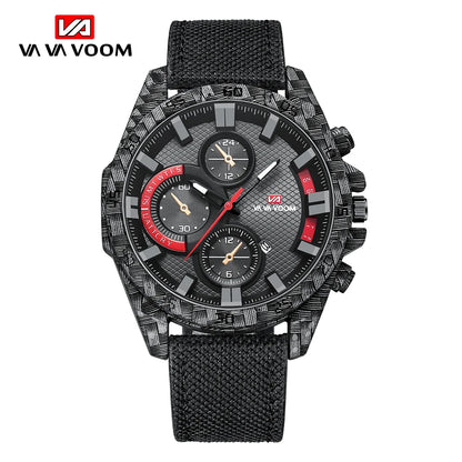 2023 New Famous Brand Luxury Business Sports Fashion Creative Leather Quartz Calendar 3ATM Waterproof Pilot Series Mens Watches