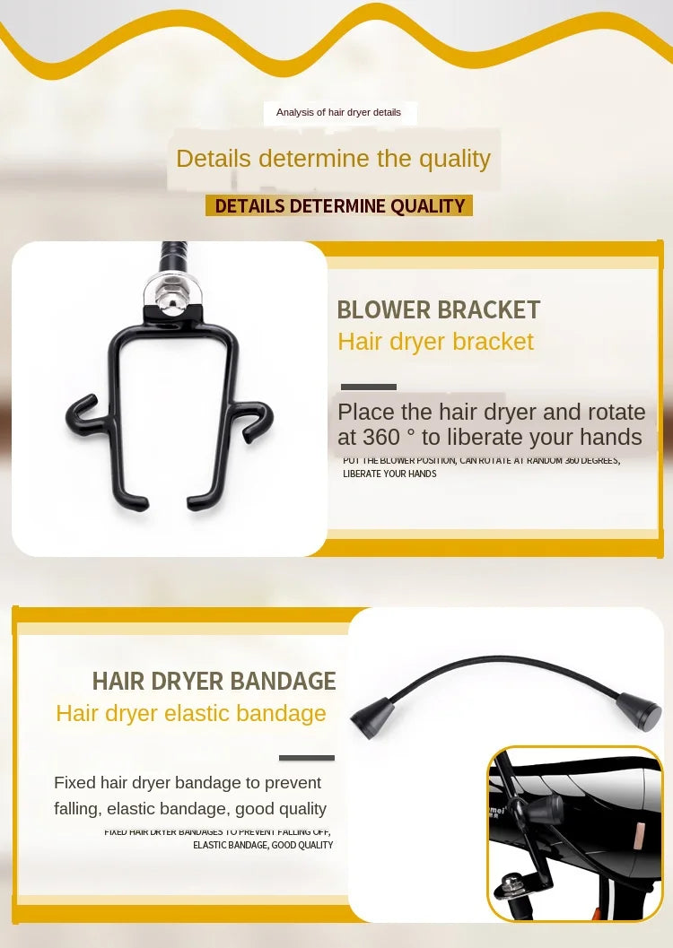 Pet Hair Dryer Stand Fixed Bracket Dog Cat Grooming Support Frame Braces Shelf Accessories Care