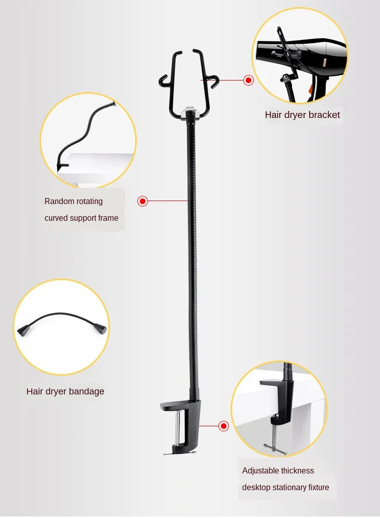 Pet Hair Dryer Stand Fixed Bracket Dog Cat Grooming Support Frame Braces Shelf Accessories Care