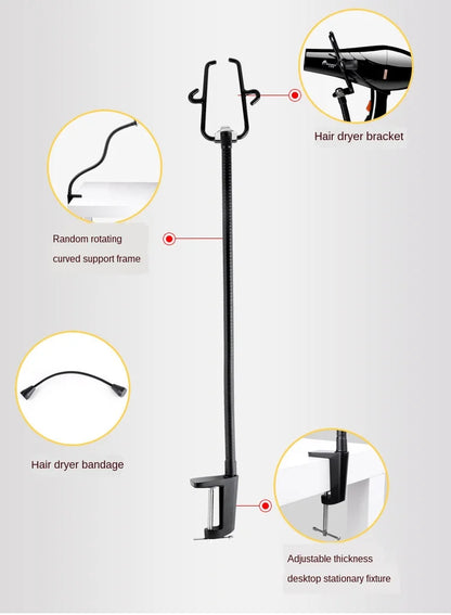 Pet Hair Dryer Stand Fixed Bracket Dog Cat Grooming Support Frame Braces Shelf Accessories Care