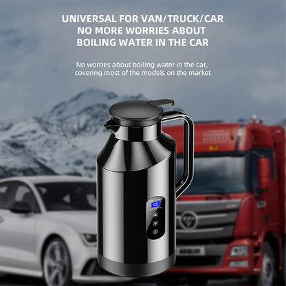 Car Mounted Kettle 12v24v Electric Kettle For Trucks 1500ML Large Capacity Insulated Car Boiling Water Coffee Instant Noodles