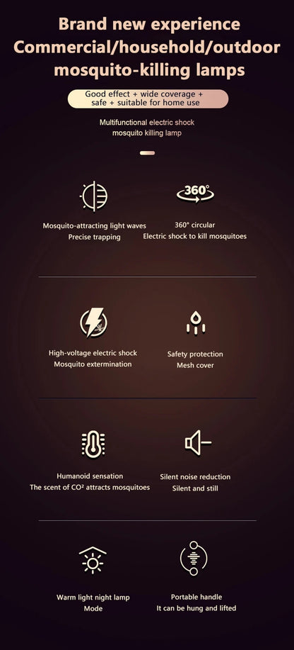 Xiaomi Electric Mosquito Killing Lamp Rechargeable Indoor Outdoor 2-in-1Anti Mosquito Trap Camping Lighting Quite Insect Killer