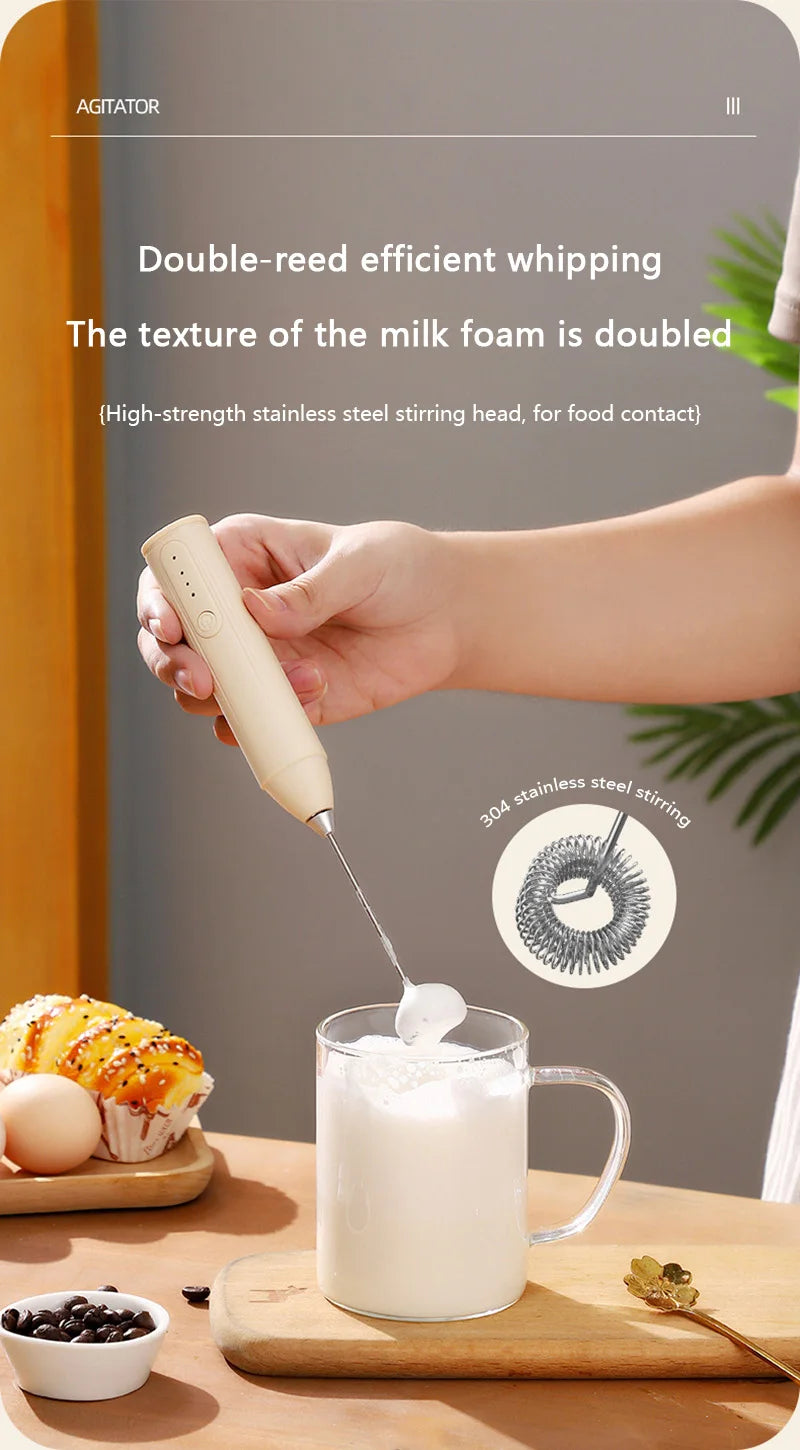 MIJIA Wireless Milk Frother Electric Handheld Blender Electrical CoffeeMaker Whisk Mixer Rechargable For Coffee Cappuccino Cream