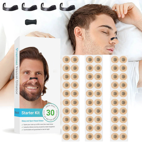 30Days/Box Nasal Breathing Dilators Kits Magnetic Nose Clip Strips Increase Sports Air Intake Improve Sleeping Anti Snoring