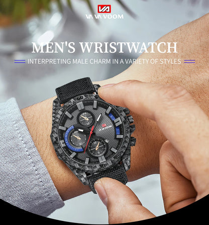 2023 New Famous Brand Luxury Business Sports Fashion Creative Leather Quartz Calendar 3ATM Waterproof Pilot Series Mens Watches