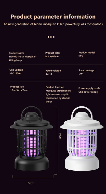 Xiaomi Electric Mosquito Killing Lamp Rechargeable Indoor Outdoor 2-in-1Anti Mosquito Trap Camping Lighting Quite Insect Killer