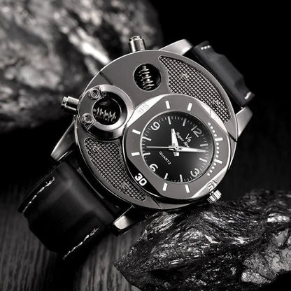 UTHAI CQ151 Retro Men's Personality Big Plate Watch Student Trend Sports Silicone Watch Men's Casual Business Quartz Watch