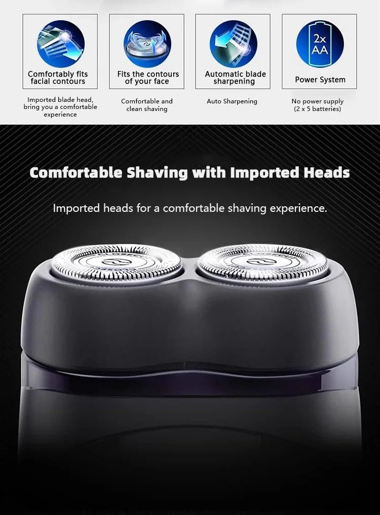 PHILIPS New PQ206 Electric Shaver Fast Dry Shaving Double Blade Floating Head Beard Trimmer Men's Shaver Electric Razors Machine