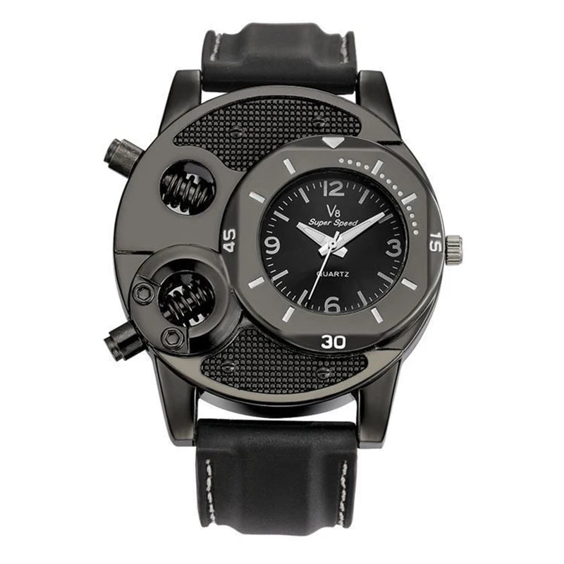 UTHAI CQ151 Retro Men's Personality Big Plate Watch Student Trend Sports Silicone Watch Men's Casual Business Quartz Watch