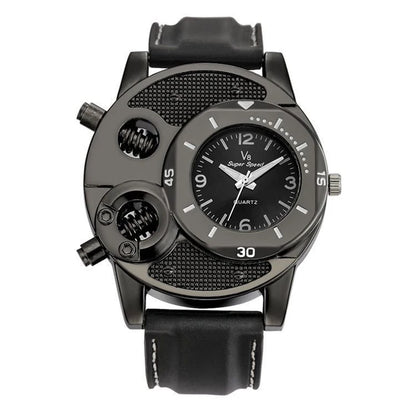 UTHAI CQ151 Retro Men's Personality Big Plate Watch Student Trend Sports Silicone Watch Men's Casual Business Quartz Watch
