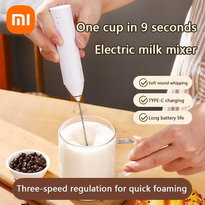 MIJIA Wireless Milk Frother Electric Handheld Blender Electrical CoffeeMaker Whisk Mixer Rechargable For Coffee Cappuccino Cream