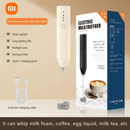 MIJIA Wireless Milk Frother Electric Handheld Blender Electrical CoffeeMaker Whisk Mixer Rechargable For Coffee Cappuccino Cream