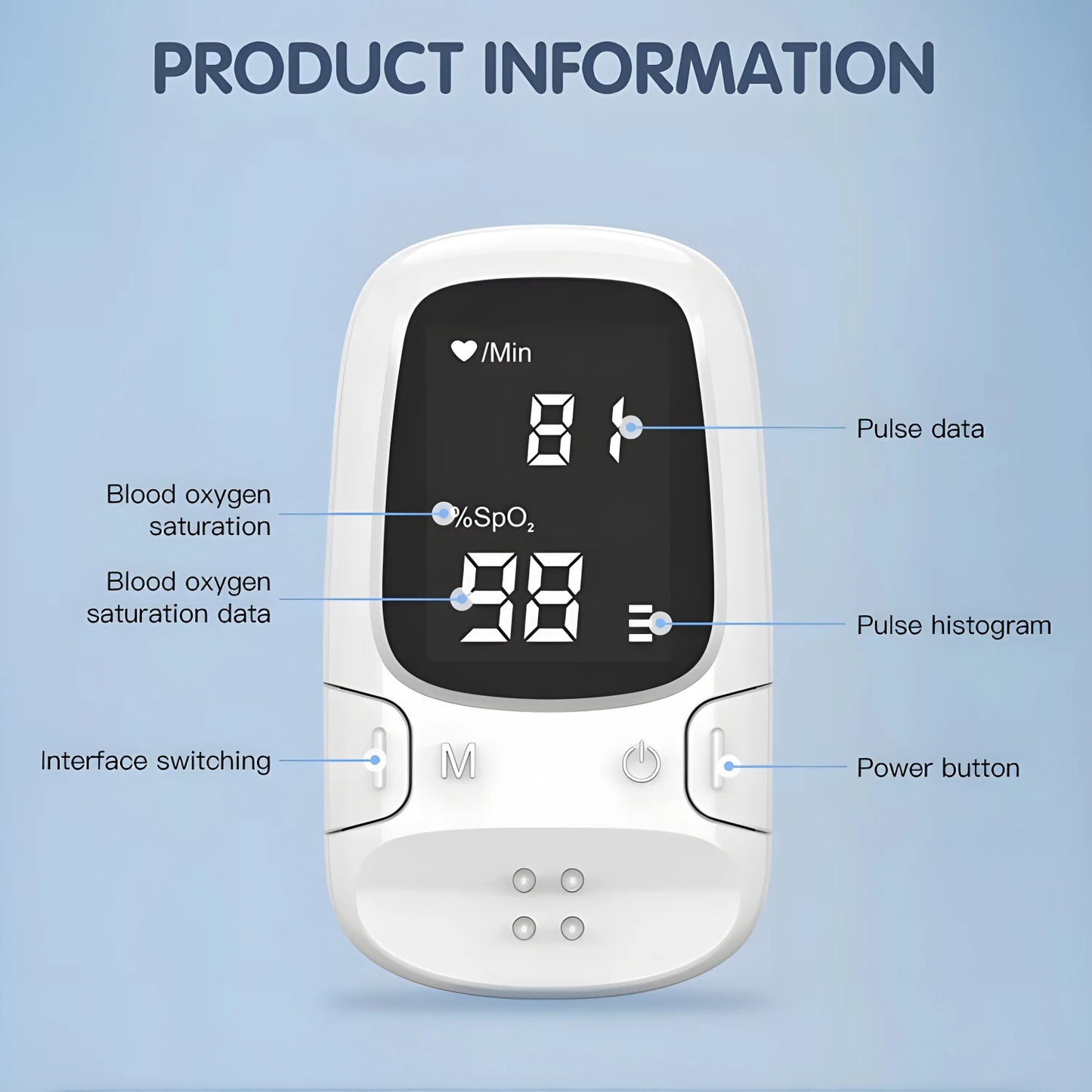 Health Portable Mini Finger Pulse Oximeter Blood Oxygen Saturation SpO2 Oximetro Oxymeter For Home