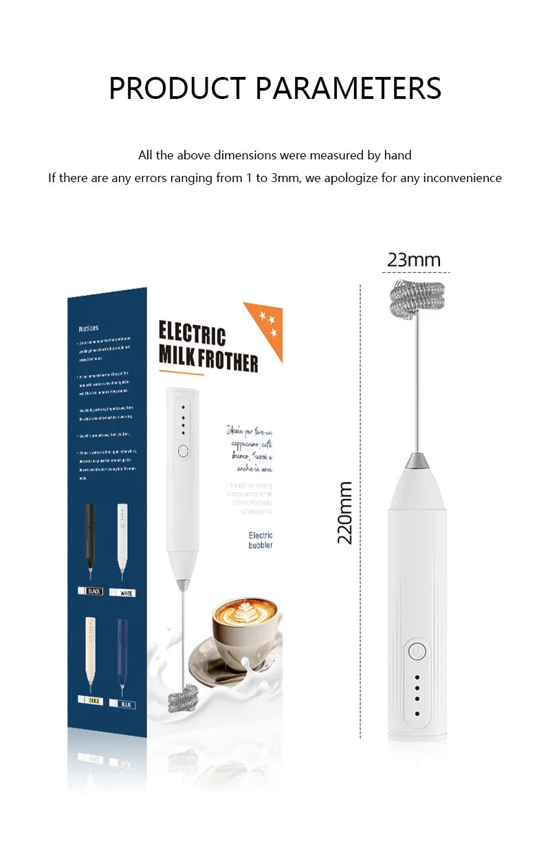 MIJIA Wireless Milk Frother Electric Handheld Blender Electrical CoffeeMaker Whisk Mixer Rechargable For Coffee Cappuccino Cream