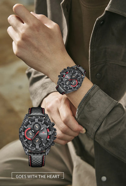 2023 New Famous Brand Luxury Business Sports Fashion Creative Leather Quartz Calendar 3ATM Waterproof Pilot Series Mens Watches
