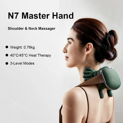 Bionic Neck Shoulder Massager Heated Back Massagers Electric Kneading Muscles Massage Pillow Neck Waist Leg Body ﻿3-Level Modes