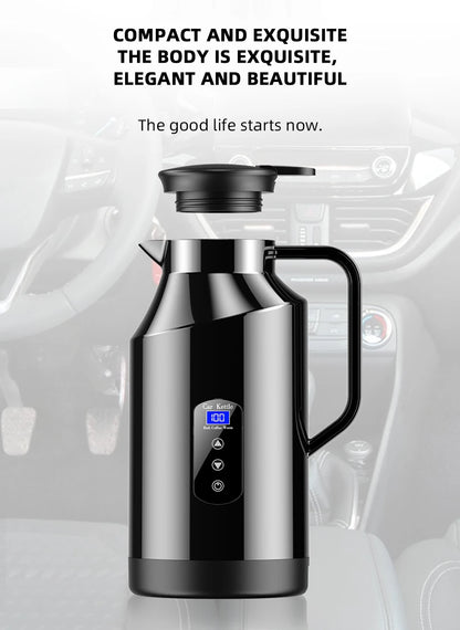 Car Mounted Kettle 12v24v Electric Kettle For Trucks 1500ML Large Capacity Insulated Car Boiling Water Coffee Instant Noodles