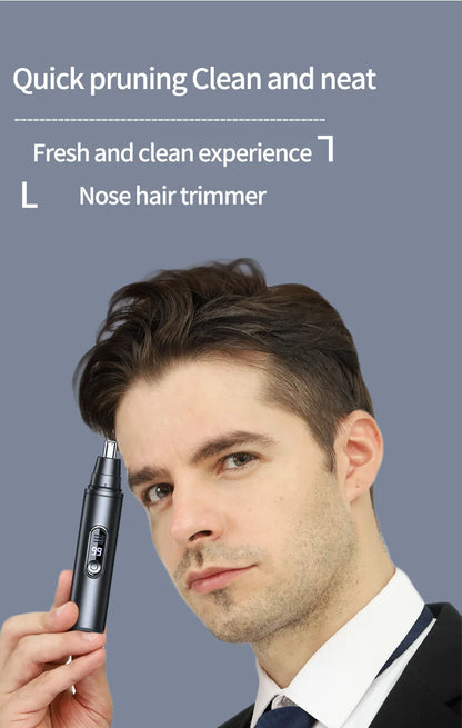 Mini Pocket Nose Hair Trimmer Painless Clipper Nose Ears Hair Eyebrow Waterproof Portable Trimmer For Men Women
