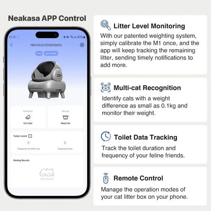 Origin Neakasa M1 Large Low noise Odor Eliminator App Control Intelligent Electric Self Cleaning Smart Automatic Cat Litter Box