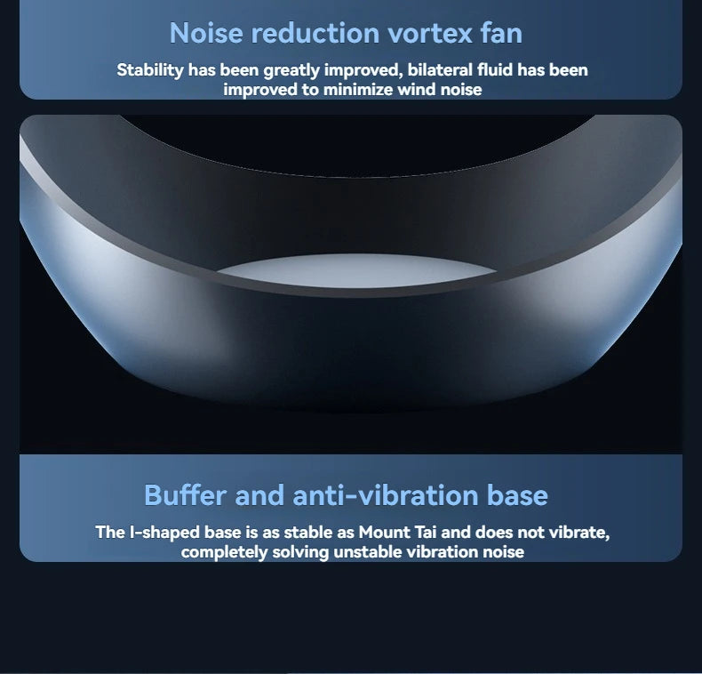 4-speed timed multifunctional circulating fan touch screen remote control bladeless fan, low-noise turbo desktop electric fan