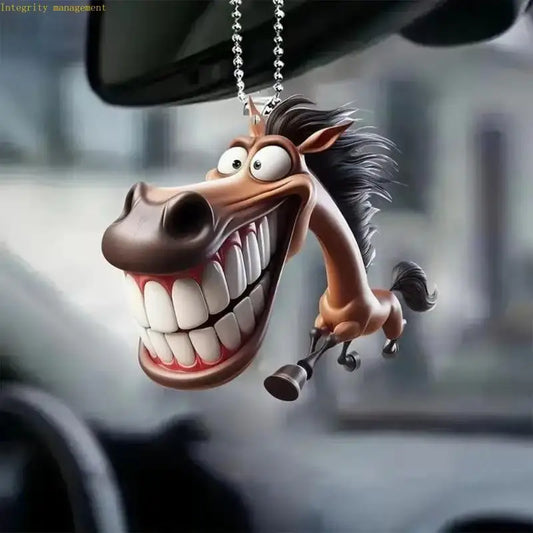Colorful Large Mouth Horse Ornament Handmade Horse Hanging Decoration Vibrant Horse Charm Upgrades for Kids & Teens