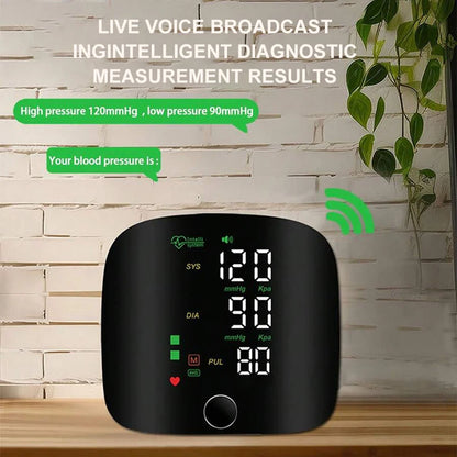 JUSTLANG Rechargeable Blood Pressure Monitor 2 Users Medical Tonometer Wrist Cuff Digital Irregular Pulse Heart Rate Tensiometer