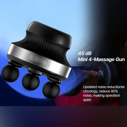 4-Heads Electric Muscle Massager Fascia Gun High-Frequency Vibration Massage Gun Deep Tissue Massage For Body Myofascial Release