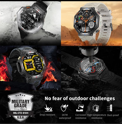 2025 New T-Rex 3 Ultra GPS Smart Watch Men 10ATM IP68 Waterproof Built-in Dual-band GNSS Compass Military Sport Smart Watch