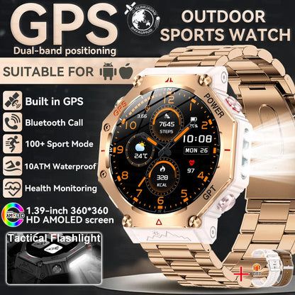 2025 New T-Rex 3 Ultra GPS Smart Watch Men 10ATM IP68 Waterproof Built-in Dual-band GNSS Compass Military Sport Smart Watch