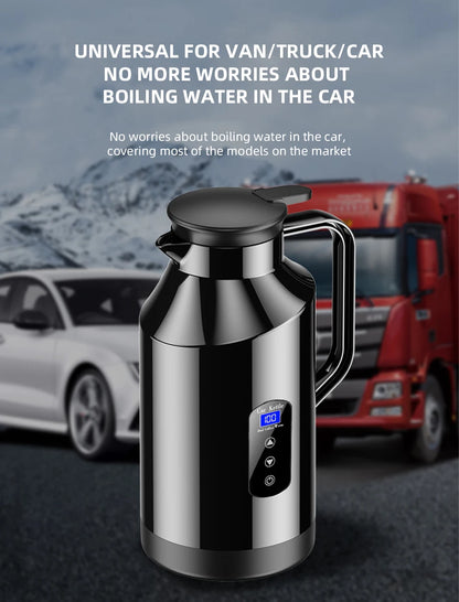 Car Mounted Kettle 12v24v Electric Kettle For Trucks 1500ML Large Capacity Insulated Car Boiling Water Coffee Instant Noodles