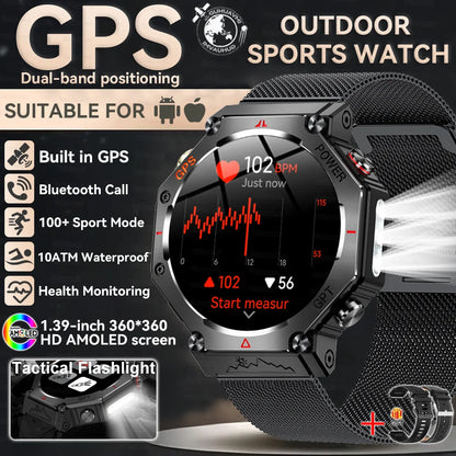 2025 New T-Rex 3 Ultra GPS Smart Watch Men 10ATM IP68 Waterproof Built-in Dual-band GNSS Compass Military Sport Smart Watch