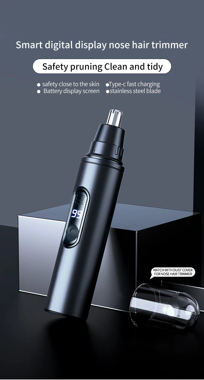 Mini Pocket Nose Hair Trimmer Painless Clipper Nose Ears Hair Eyebrow Waterproof Portable Trimmer For Men Women