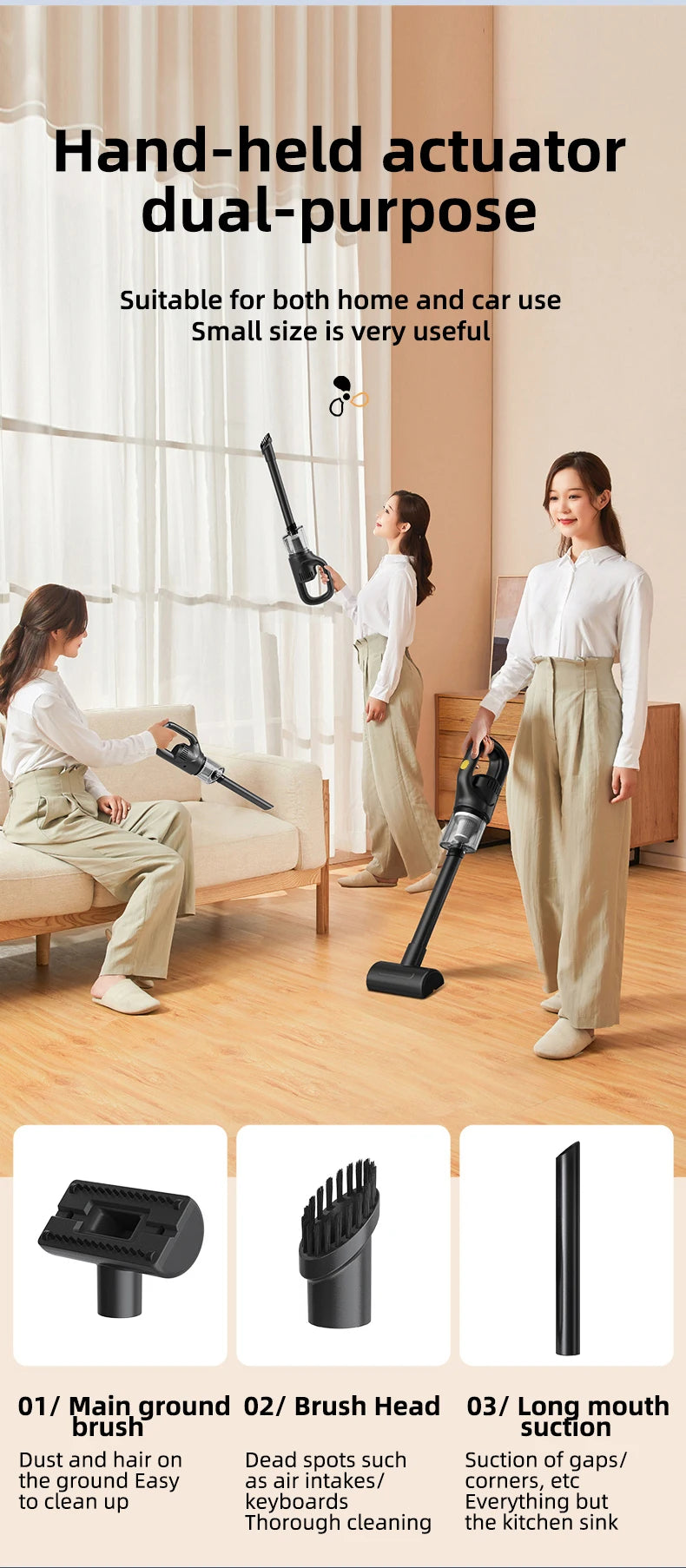 Wireless handheld vacuum cleaner vacuum cleaner car household vacuum cleaner portable household cleaning tool vacuum cleaner