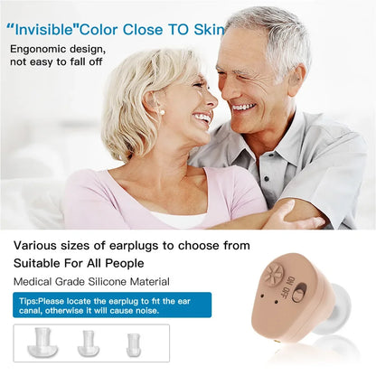 Rechargeable In Ear With Battery Mini Listening Device Sound Amplifier Hearing Aids Deaf Wireless Headset Handset Tool Ears