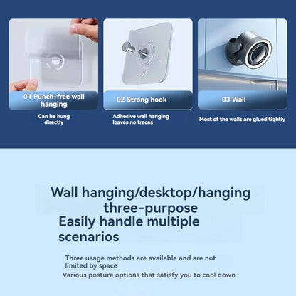 4-speed timed multifunctional circulating fan touch screen remote control bladeless fan, low-noise turbo desktop electric fan