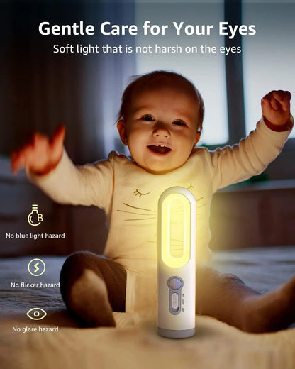 LED Motion Sensor Night Light 2 in 1 Portable Flashlight with Dusk to Dawn Sensor for Bedroom, Bathroom, Reading, Camping