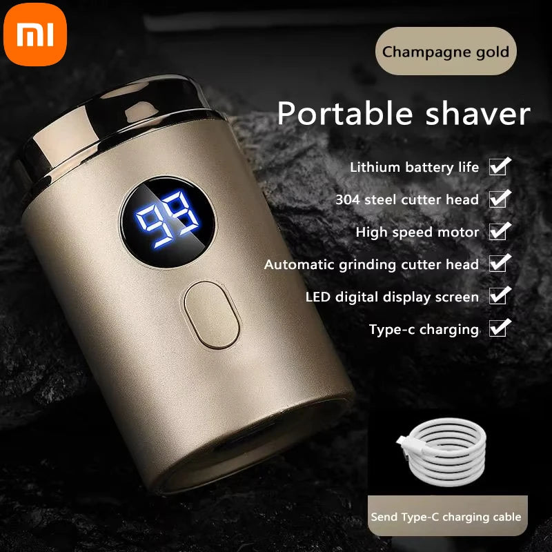 Xiaomi Electric Shaver Mini Led Digital Display Men Rechargeable Type-c Charging Car Portable Shaver  Men Women Home Razor
