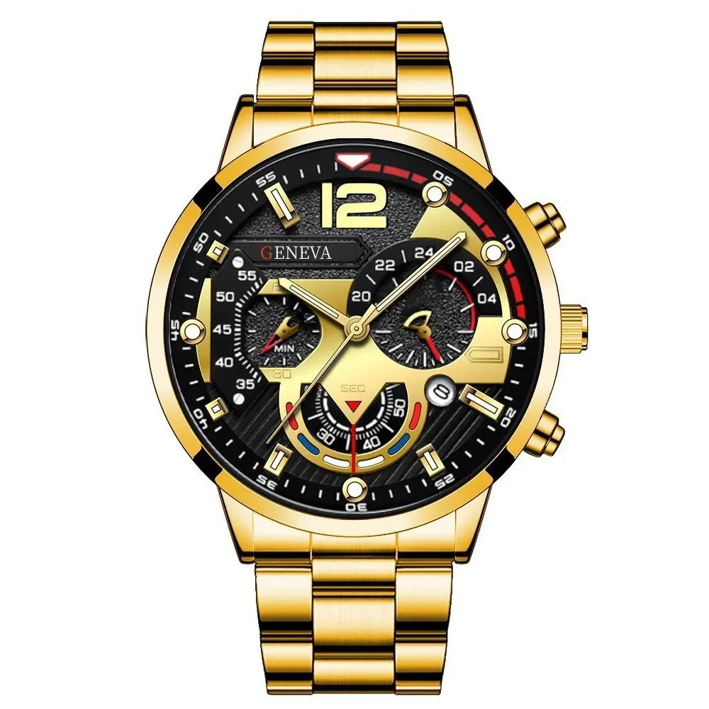 Fashion Mens Watches Luxury Quartz Wristwatch Calendar Luminous Clock Men Business Casual Steel Watch Reloj Hombre Часы Мужские