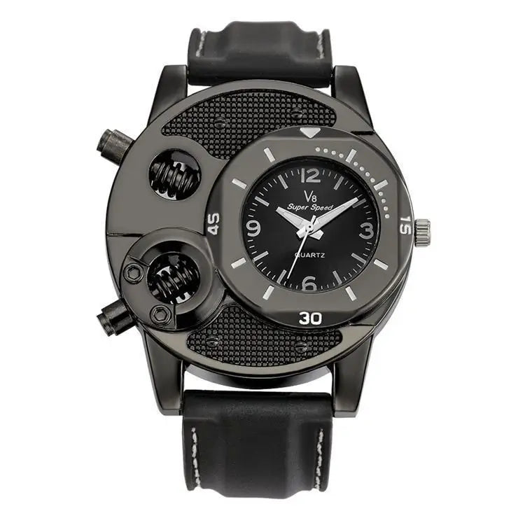 UTHAI CQ151 Retro Men's Personality Big Plate Watch Student Trend Sports Silicone Watch Men's Casual Business Quartz Watch